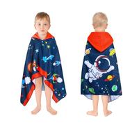decalsweet Toalla Infantil con Capucha, Toalla de Playa de Microfibra, Suave Absorbente Grande Toalla de Baño Poncho Toalla Piscina Infantil Niño y Niña 127 x 76 cm(Astronauta Espacial)