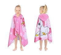 decalsweet Toalla Infantil con Capucha, Toalla de Playa de Microfibra, Suave Absorbente Grande Toalla de Baño Poncho Toalla Piscina Infantil Niño y Niña 127 x 76 cm(Unicornio Rosa)