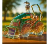 Decantador, Botella de whisky vacía 300 ml con forma tractor 3D, diseño creativo coche(B)