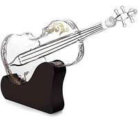 Decantador， carafe red wine decanter Decanter Set Personalised Decanter 1000ml 3D Violin Shape Dispenser for Liquor Decanter with Glass Stand Craft