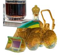 Decantador con forma de tractor 3D - Botella de vino en, recipiente decorativo, porta whisky resistente, accesorio de bar creativo, expositor único | Estilo distintivo con salón para hombre