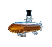 Decantador De Alcohol - Botella De Vino Con Escultura Submarina, Decantador De Whisky Con Forma De Submarino Esculpido En | -Botella De Vidrio Temática, Diseñada Para Parecerse A Un Misil Para El H