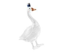 Decantador de bebidas espirituosas de vidrio de 350 ml, botella en forma de ganso con diseño de pájaro 3D para carrito de bebidas y decoración de de comedor Decantador de licores Botella de de de