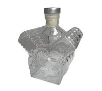 Decantador de botellas de whisky de vidrio con temática de motor único, ideal para airear whiskys para aumentar sabor y exhibir decantador de