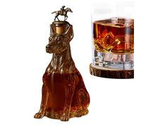 Decantador de Bourbon | 350 ml Recipiente De Vidrio En Forma De Perro | Decantador Para Whisky,Para Hombres, Padre, Bar Del Hogar, Comedor, Cocina, Fiesta, Boda, Cumpleaños Y Vacaciones