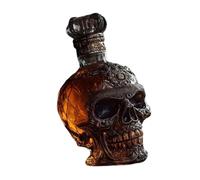 Decantador de licor, botella de vidrio, esqueletos de calavera, vino, para vodka, bourbon, gótico, esqueletos, barwares, decantador de whisky