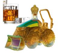 Decantador de tequila | Botella de vino creativa de tractor 3D, de almacenamiento de vidrio para decoración de gabinete familiar, hogar, amantes del whisky, hombres y mujeres