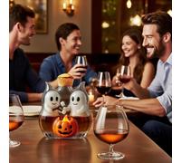Decantador de Tequila - Botella De Vino De,Objeto Decorativo Fantasma Calabaza Halloween Unisex para Hogar Ocasiones Especiales