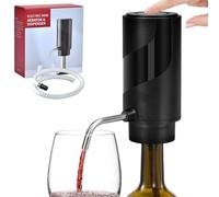 Decantador de Vino, Abridor y Vertedor de Vino Eléctrico con Tubo, Decantador Automático Inteligente para Regalo a los Amantes del Vino - Negro