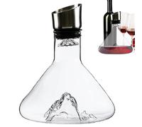 Decantador de vino - Jarra aireadora de de 8.66 pulgadas | Botella de vidrio de 1500 ml - Filtro integrado para cumpleaños. Recipiente de 620 g mejora la oxidación para rojos intensos