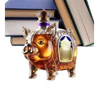 Decantador de vino - vino de carafe | Dispensador de bebidas en decantador de whisky animal para vino botella de licor vacía para el cumpleaños de San para el día del padre estatua de estatua de