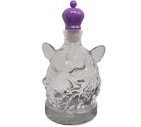 Decantador de whisky - Botella de bebidas de 6,69 pulgadas | Dispensador de alcohol de vidrio - recipiente decorativo de 320 ml para Bourbon Vodka Tequila Brandy, bodas, cumpleaños y uso en el