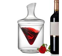 Decantador De Whisky Con Cubo De Hielo - Decantador De Alcohol De Vidrio De 1000 Ml Para El Enfriamiento Del Vino | Conjunto De Decantación De Oblicua Transparente | Elegante Contenedor De Bebida