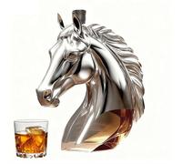 Decantador de whisky de caballo, decantador de cristal de caballo de whisky 2026, soporte decorativo para botellas de licor, botella de whisky divertida para hombre, decoración de bar para el hogar