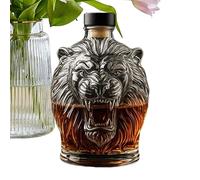 Decantador De Whisky De Vidrio Con Perfil De Animales, Jarra Para Licores Y Vino | Accesorios De Hogar Y Accesorios En Efectivo Elegantes Como Una Idea De Regalo Para El Día Del Padre, El Día De San V