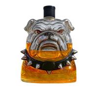 Decantador de Whisky,Jarra De Licor Bulldog De Para Vino Y Whisky - Dispensador de Bebidas Decoración de Colección para Hogar para Brandy Tequila Vodka Bourbon Bar Regalo para