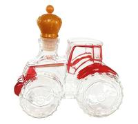 Decantador de whisky para coche, dispensador de whisky de 18 x 13 cm, decantador de licor de coche de 300 ml, dispensador de alcohol de tractor vacío, estatua de arte de botella, vino, vodka, brandy
