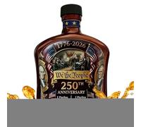 Decantador de whisky patriótico? Recipiente de espíritu patrimonial, material de , diseño de botella de recuerdo conmemorativa de 350 ml | Presentación de regalo para papá, novio, abuelo