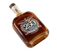 Decantador de whisky semiquincentenario de UU Botella de vidrio coleccionable con narrativa histórica Decantador de whisky Botella de vino de vidrio Historia detallada Caja dispensadora de licor