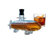 Decantador de whisky submarino - Botella de alcohol esculpida en 3D, exhibición decorativa de licor | Módulo de contenedor de bebidas con temática náutica, de regalo creativo para Bar, viajes,