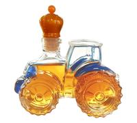 Decantador De Whisky Tractor - Escultura De Licor De Vidrio De 300 Ml | Botella De Vino Vacía | Contenedor De Alcohol En Forma De Coche 3D, Decoración Artística, Regalo, Botellas De Vehículo Novedosas