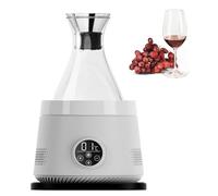 Decantador eléctrico para vino, jarra de agua ultra silenciosa de 1,5 L, pantalla digital, control de temperatura de 0 a 20 °C, bebidas frías o calientes, regalos para hombres y mujeres