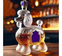 decantador, Escultura artística de jarra whisky 300 ml u2013 Jarra en forma perro 9D, escultura botella vino vidrio cachorro(E)