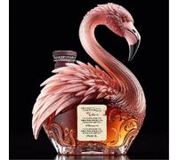 decantador, Esculturas de botellas whisky con flamencos en 3D 320 ml, hermosos adornos jarra vino vidrio(B)
