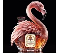 decantador, Esculturas de botellas whisky con flamencos en 3D 320 ml, hermosos adornos jarra vino vidrio(D)