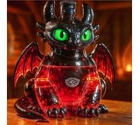 Decantador, Estatua decantadora de whisky dinosaurio volador 3D 300 ml, adornos botella vidrio(E)