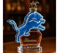 decantador, Figura de botella whisky con forma león 300 ml, escultura decantador vidrio 3D novedoso(A)