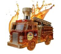 Decantador Forma Coche, Botella Whisky Camión Bomberos, Arte Vidrio 3D Tallado Mano, Dispensador Alcohol 300 Ml Para Bourbon Brandy, Regalo Bar Único Hombres Papá, Figura Escultórica