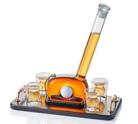 decantador, Juego de decantador whisky golf 850 ml con 4 vasos chupito forma pelota