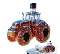 Decantador para whisky de 300 ml - Botella transparente para licores, objeto decorativo moderno para oficina o casa, cristales gruesos, cierre hermético, servicio refinado | perfecto para vodka