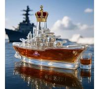 Decantador Vino - Decantador Whisky, Botella De Whisky Con Forma De Barco En 3D, Decantador De Whisky De Vidrio Soplado A Mano, Botellas De Vino Vacías Con Diseño Creativo De Coches