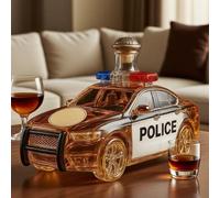 Decantador Vino - Decantador Whisky, Botella De Whisky Con Forma De Coche De Policía, Decantadors De Whiskys De Cristal Novedoso, Botellas De Vino Vacías Con Temática De Coche