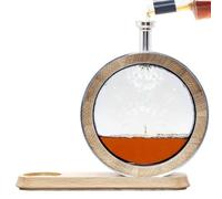 Decantador Vino Whisky 800ml, Barril de Madera Roble Americano Vintage Hecho a Mano, Jarra Whisky Dispensador de Licor para Scotch Bourbon Ron Tequila, Regalos para Hombres Padre Esposo