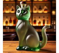 Decantador Whisky - Arte Escultura, Decantador De Whisky De 300 Ml Con Forma De Gato Adorable, Botella De Vidrio Con Diseño De Animal Divertido, Decoración Única, Ideal Para El Hogar Y El Bar(A)