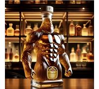 Decantador Whisky - Arte Escultura, Decantador De Whisky De 350 Ml Con Forma De Gorila, Escultura Para Bar En Casa, Juego De Vinos Con Temática Animal, Botella De Vidrio Con Forma De Gorila(D)