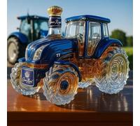 Decantador Whisky - Arte Escultura, Escultura De Decantador De Whisky De 300 Ml Con Forma De Tractor, Botella De Vidrio Para Maquinaria Agrícola, Dispensador De Vino Para Bar En Casa(Blue)