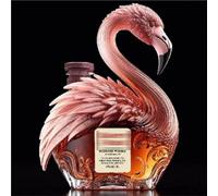 Decantador Whisky - Arte Escultura, Escultura de decantador de whisky Flamingo de 300 ml, cristalería creativa a prueba de fugas, dispensador de vino multifuncional, adorno para bar en casa(B)