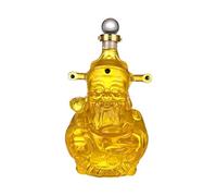 Decantador Whisky - Arte Estatua, Botellas De Vino Creativas Del Dios De La Riqueza, Botella De Whisky Artesanal De Vidrio Transparente, Botella Vino Hueca Gran Capacidad Que Atrae Fortuna(500ml)