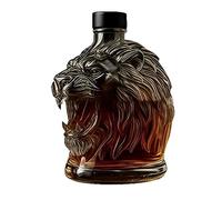 Decantador Whisky - Arte Estatua, Decantador De Whisky De Cristal Con Forma De León, Botella Divertida De 330 Ml Con Cabeza De León, Ideal Para El Día Del Padre Y El Día De La Madre.(B)