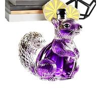 Decanter Per Whiskey In - 14x9cm Bottiglia Scoiattolo Decorativa | Bottiglia Liquore Vuota Design Animale Per Bar Casa Cucina Soggiorno Feste Ristorante Collezione Regalo Decorazione