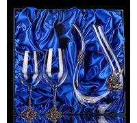 Decanteres de licores 3 Piece Wine And Whiskey Decanter And Glasses Set Multicolor(Silver,#2)