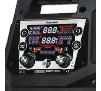 Decappower Soldador sinérgico 200A Pulso MIG MAG MMA HF TIG CUT 6 en 1 con gas sin gas máquina de corte de soldadura (FUSION PMCT205)