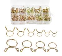 DECARETA 126 Piezas Abrazaderas de Manguera con Resorte, Abrazadera de Resorte de Combustible Tamaño 5 mm-14 mm, Abrazaderas de Manguera, Abrazaderas de Resorte para Apretar Mangueras de Combustible