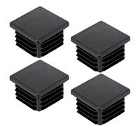 DECARETA 20PCS Tapones de plástico Cuadrados Alfombrilla Antideslizante Tapas de Tubo Cuadrado Tapón de Tubo Cuadrado Tapones de inserción Tubo para sillas escritorios mesas Camas (40 * 40cm)