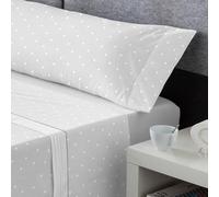 DECASATEXTIL - Juego de sábanas coralina Extra Suave- 4 Piezas- Sabanas de Invierno - Doble perchado - Sabana Bajera, encimera y Funda Almohada - Cama 180cm - Berlin Gris