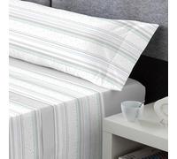 DECASATEXTIL - Juego de sábanas coralina Extra Suave- 4 Piezas- Sabanas de Invierno - Doble perchado - Sabana Bajera, encimera y Funda Almohada - Cama 180cm - Megan Gris